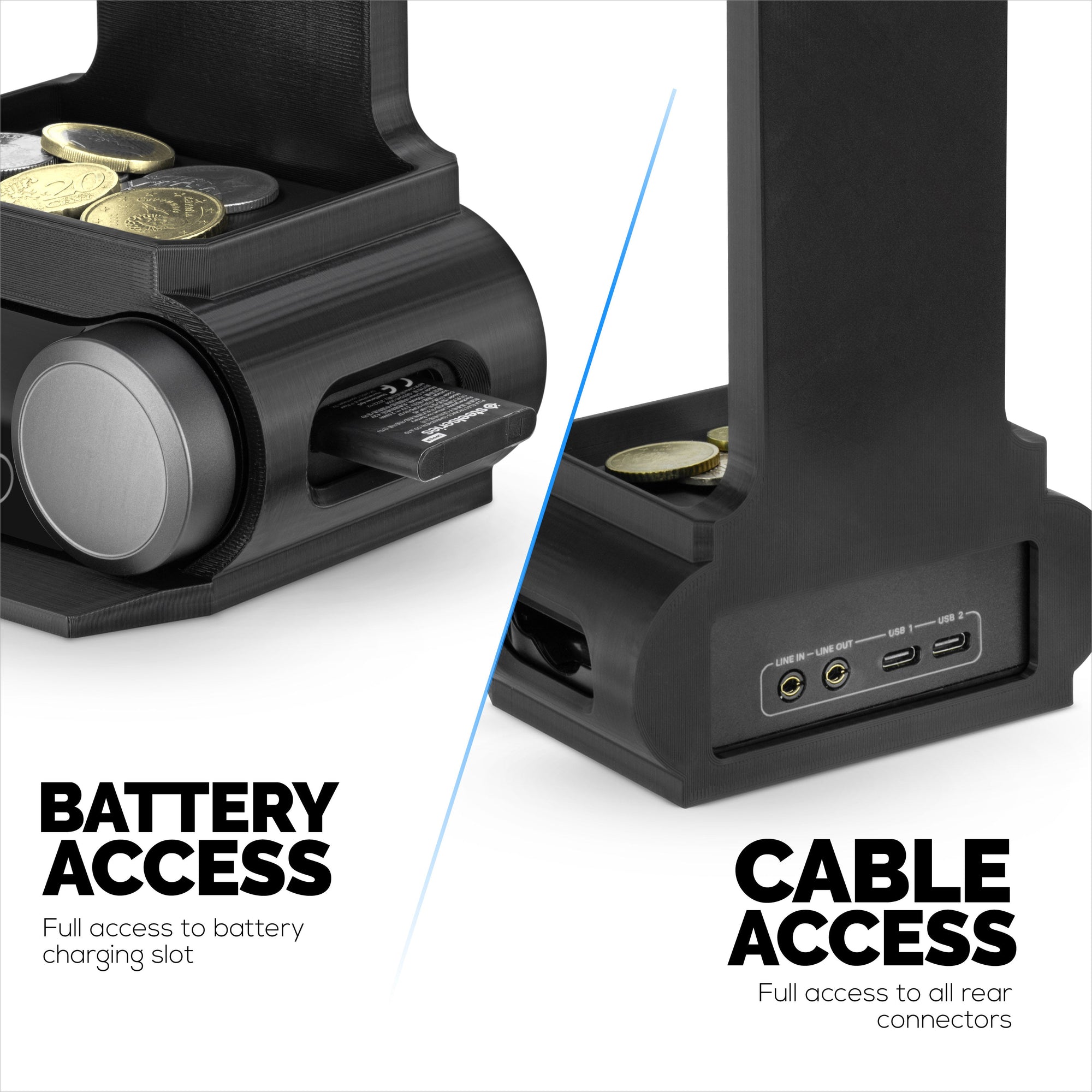 Headphone Stand Designed for Steelseries Arctis Nova Pro Wireless, Nova Pro Omni & Nova Elite Headsets with Dock for the Wireless Base Station