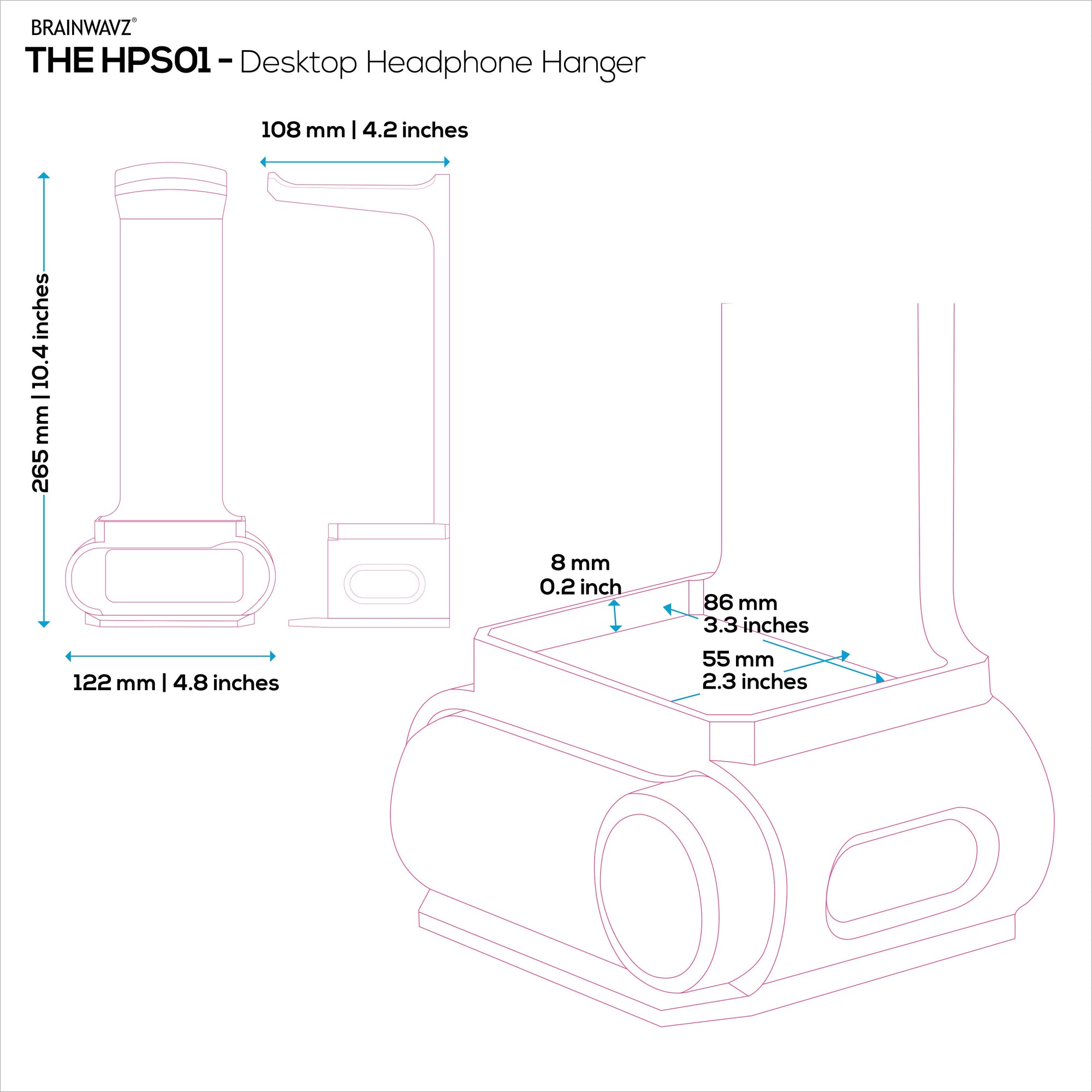 Headphone Stand Designed for Steelseries Arctis Nova Pro Wireless, Nova Pro Omni & Nova Elite Headsets with Dock for the Wireless Base Station