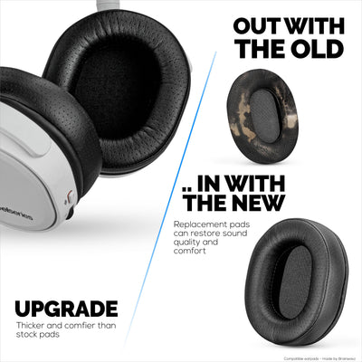 Steelseries Arctis Replacement Perforated Earpads, Upgraded Materials & Memory Foam, Designed For Arctis 1, 3, 5, 7, 9, Pro & Prime (Perf)