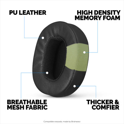 Replacement Earpads for Skullcandy Crusher Wireless, Hesh 3/ANC/EVO, Venue ANC & More - Extra Comfortable Foam, Durability and Noise Isolation