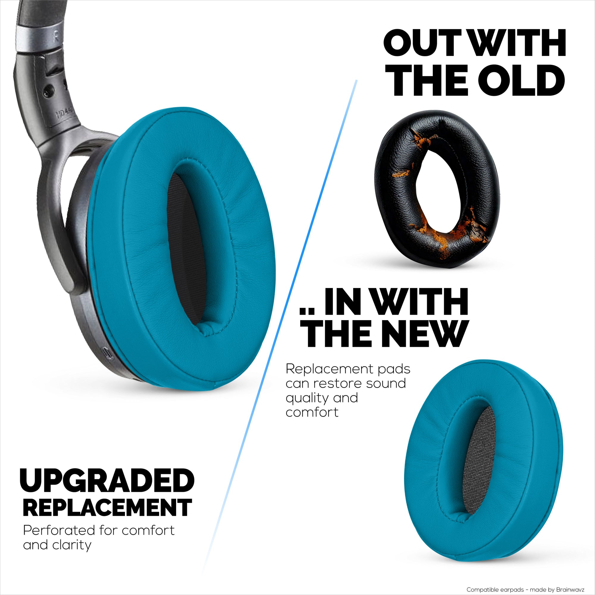 Replacement Earpads for Sennheiser HD4.50BT HD4.50BTNC HD450BT HD4.50SE HD4.40BT HD4.30G HD4.20S HD458BT HD450 HD400S HD 350BT. Soft PU Leather + Memory Foam