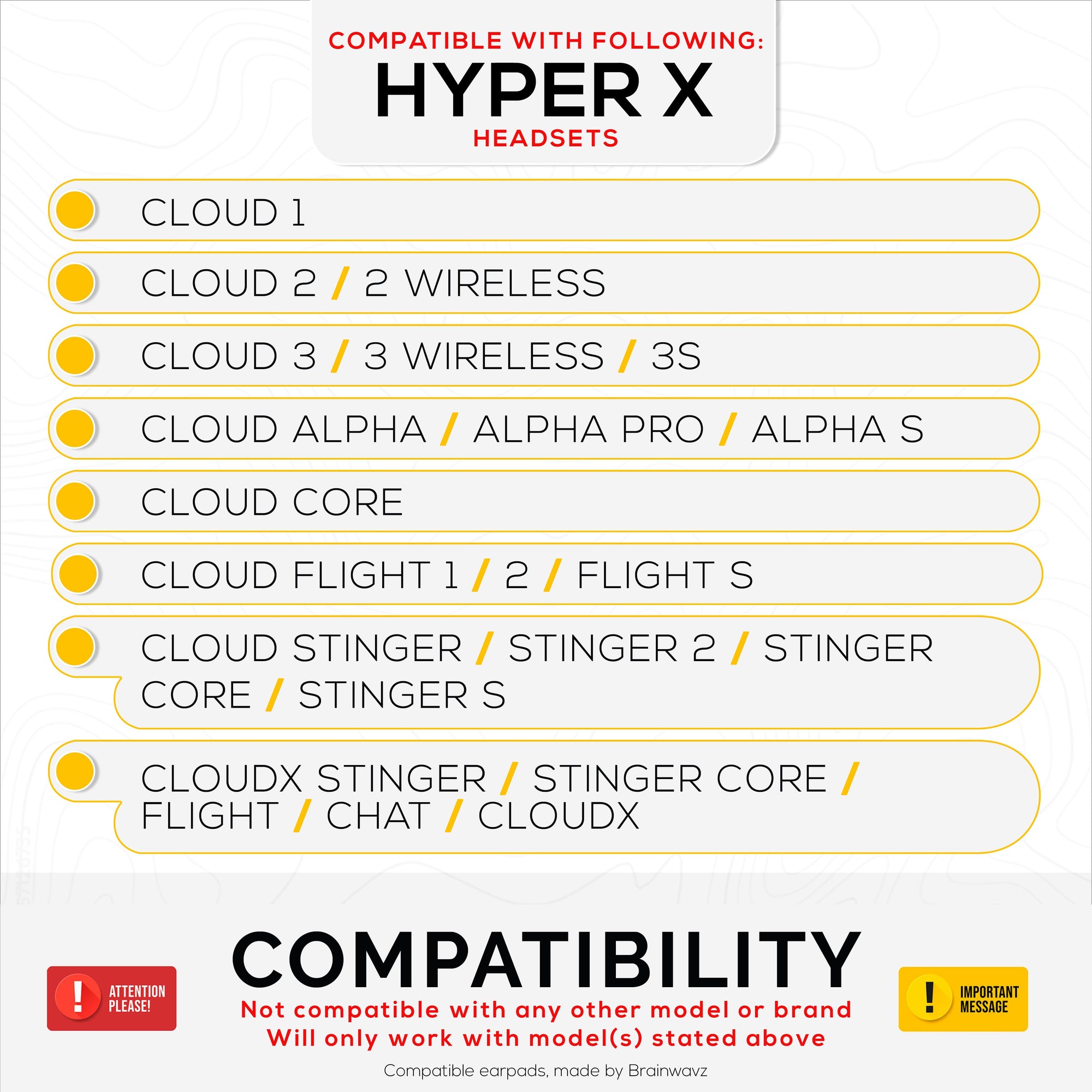 Hybrid Earpads for HyperX Cloud 1, 2 / 2 Wireless, Core, Flight / Flight S, Alpha / Alpha S Headsets & More, Soft Breathable fabric, Cooling Gel, Extra Comfort, Durable & Long Lasting