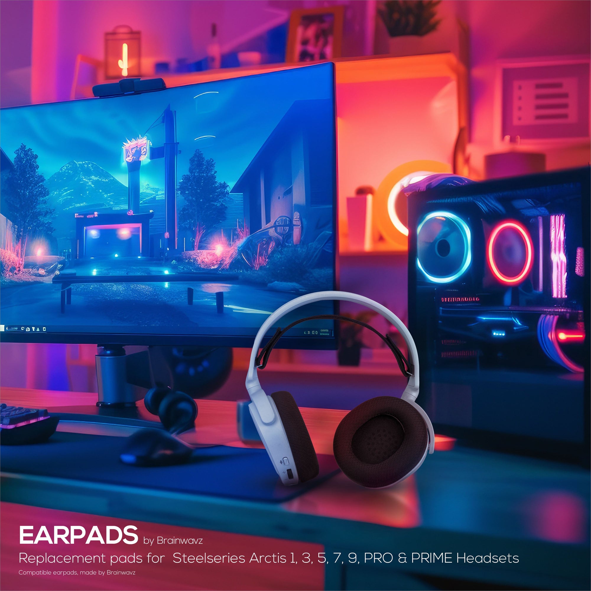 Replacement Earpads for Steelseries Arctis 1, 3, 5, 7, 9, PRO & PRIME Headsets, Soft Breathable fabric, Extra Comfort