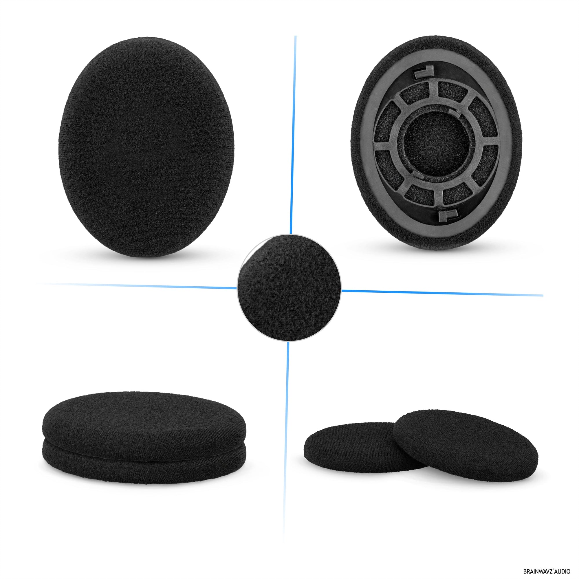 Replacement Velour Earpads for SENNHEISER RS120, RS110, RS115, RS117, RS119 Headphones - Soft Foam Ear Pad - HDR 120, HDR100, HDR110, HDR117, HDR119