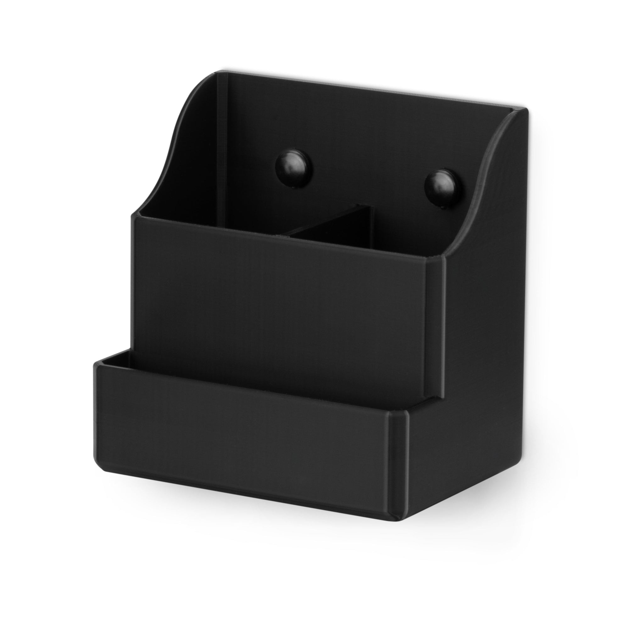 Adhesive Remote Control Wall Mount Holder, Easy To Install, Holds upto 4 Remotes & Storage for Phones, Pens & More