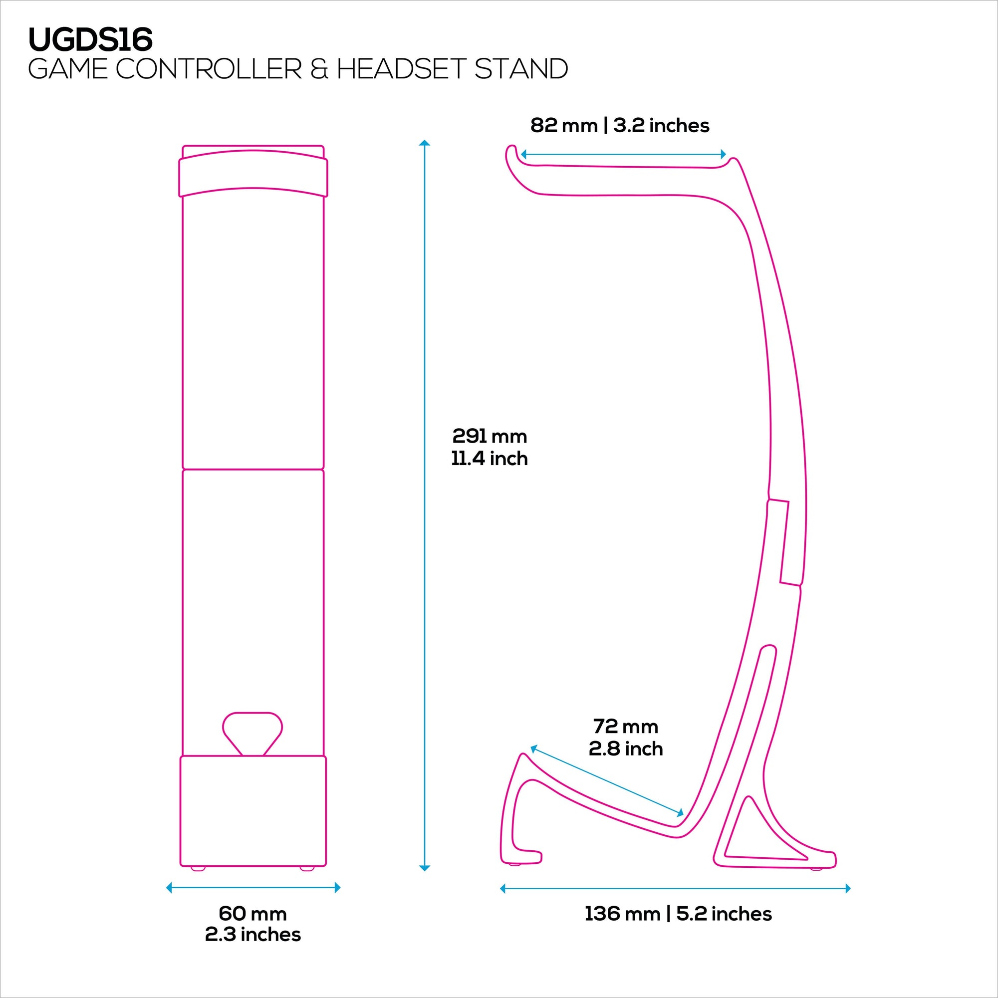 Headphone Stand & Game Controller Holder – Sleek Headset Hanger & Gamepad Stand for Xbox, PlayStation, Nintendo, Legacy, Retro & Mor