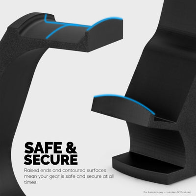 The Gravitas - Headphone Stand & Game Controller Holder for Desks - Universal Design for All Types Of Headsets & Gamepads