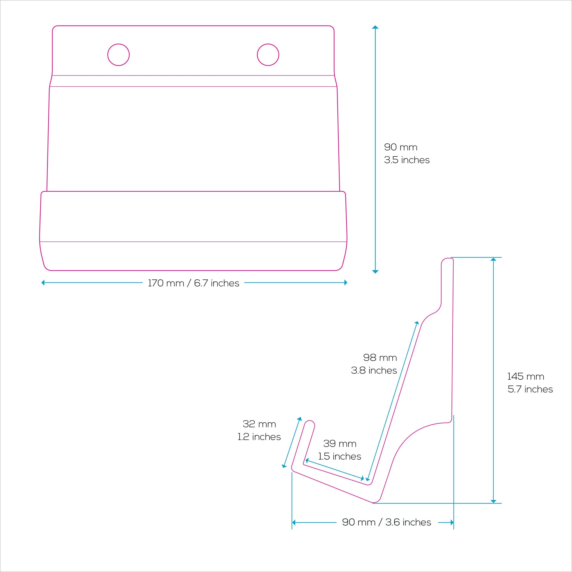 Gaming Keyboard Stand for Wall Mounting - Adhesive or Screw Mount Installation - Stylish and Space Saving Solution for Gamers, Home & Office (KBW01)