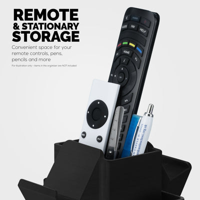 Dual Game Controller, TV Remote & Pen Desk Organizer, Reduce Desktop Clutter, Ideal for Side & Tea Tables, Suitable for All Types of Gamepads, Ample Storage for Stationary & More (D03)