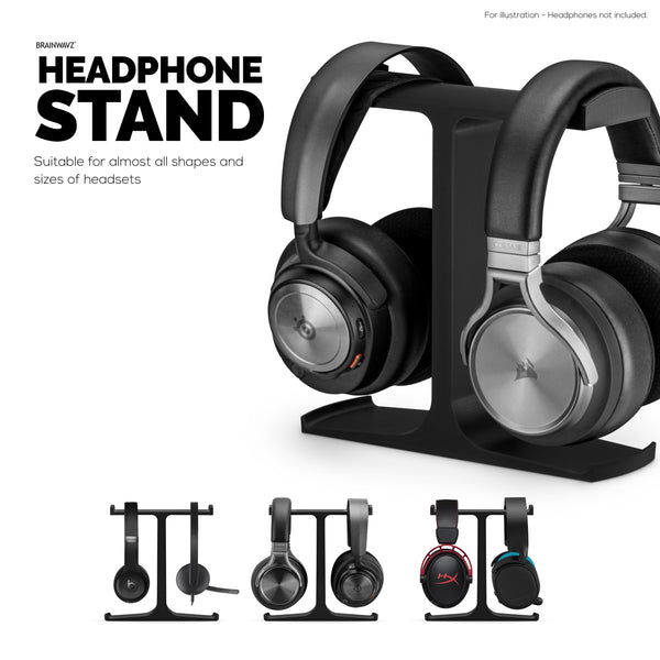 The Icon Dual Headphone Stand for Desk Universal Design for All Gaming  Audio Headsets