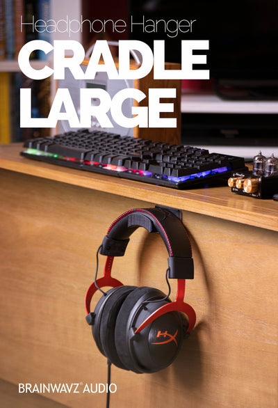 Cradle - Adhesive Headphone Hanger Holder Mount - Easy To Install