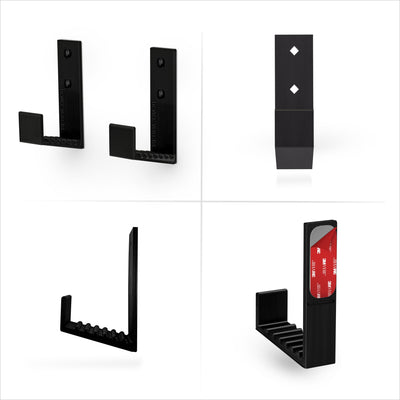 2.5" Cable Box Wall Mount Hanger Holder, Adhesive & Screw-In, for Routers, Laptops, Modem, Mesh Wifi, Apple TV, Network Switch & More