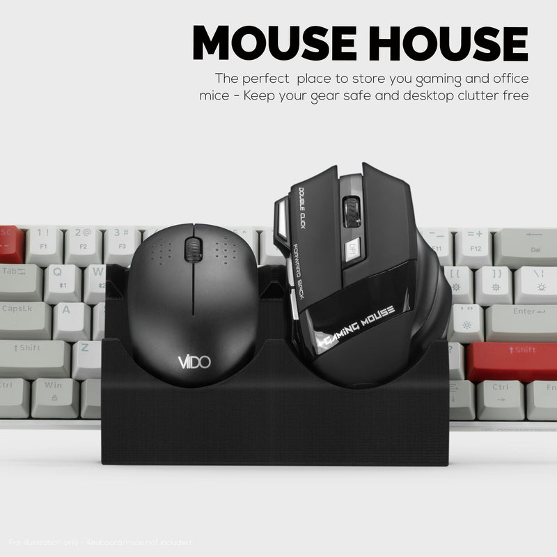 Computer Mouse Divider Desktop Keyboard & Dual PC Mouse Stand Holder, Reduce Clutter, Organiz ...