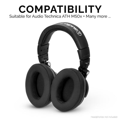 Headphone Memory Foam Earpads - Oval - Micro Suede