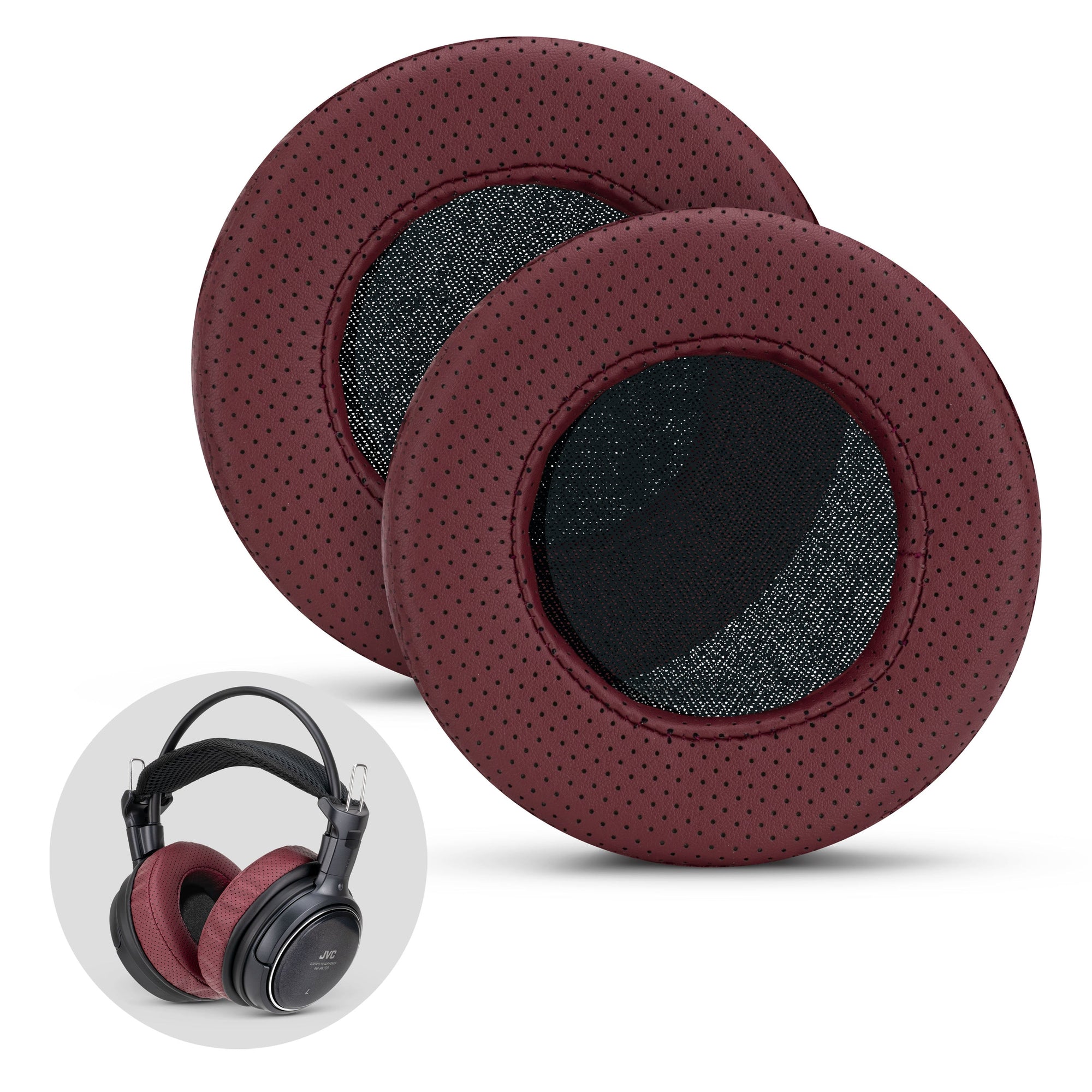 Headphone Memory Foam Earpads - XL Size - Perforated PU Leather