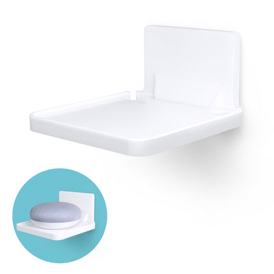 Adhesive Floating Small Shelf (160) Wall Mounted with Cable Management - Easy To Install, No Mess