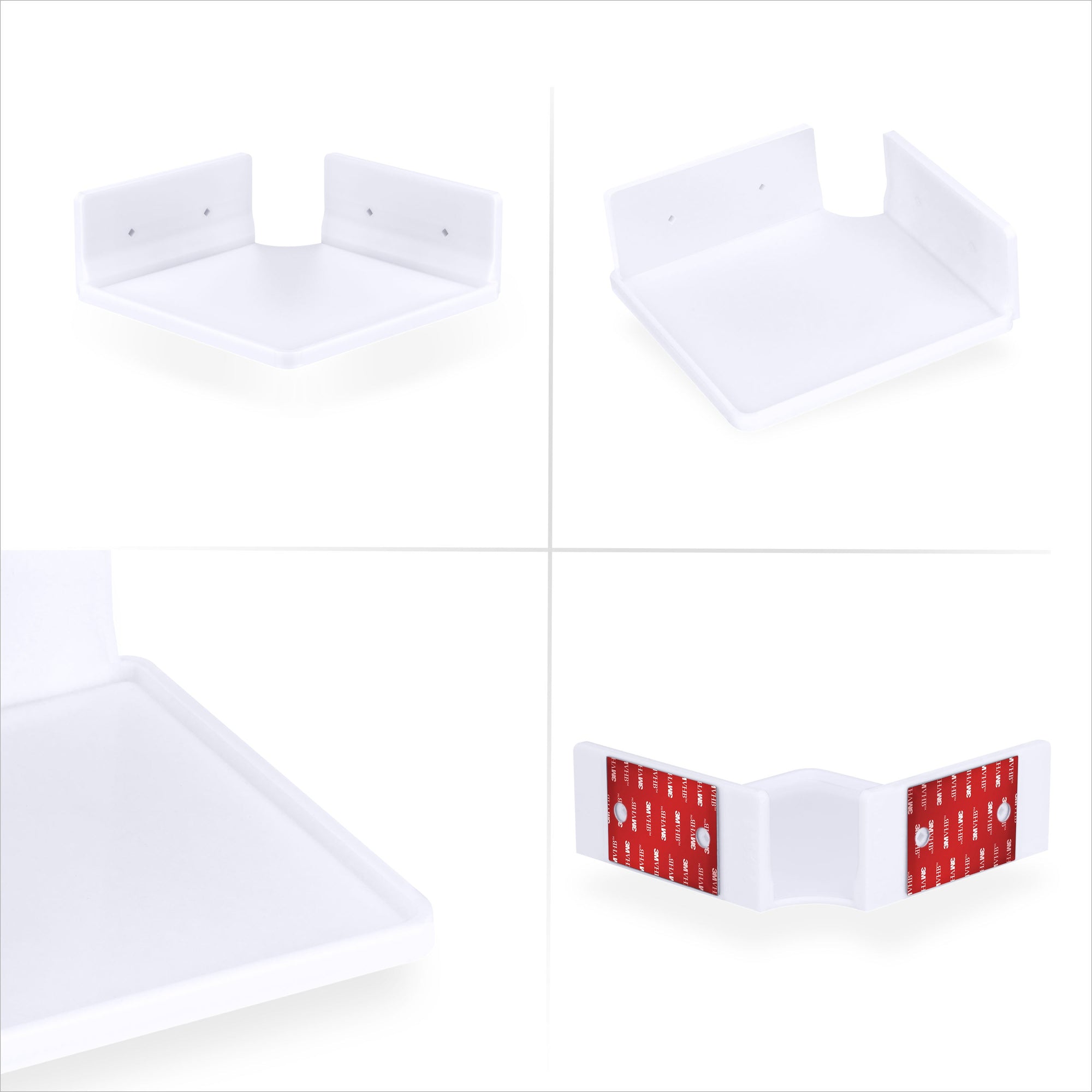6.5" Corner Shelf Mount for Speakers, Cameras, Baby Monitors, Plants, Books Electronics, Collectibles & More, Adhesive & Screw In Floating Shelves