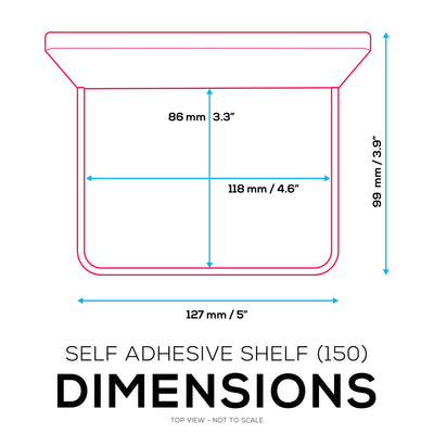 4.6" Adhesive Baby Monitor Wall Mount Shelf, Also for Cameras, Speakers, Decor, Toys, Bedroom, Wifi Routers, Kitchen, Cable Box & More, Easy to Install