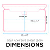 Screwless Xtra-Wide Floating Shelf (200) w/ Cable Access for Cameras, Baby Monitors, Plants & More (172mm / 6.7” x 105mm / 4.1”)