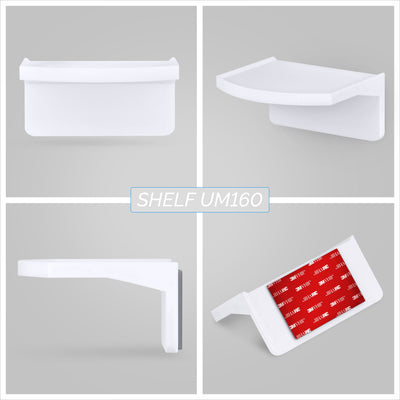 4.5" Adhesive Baby Monitor Wall Mount Shelf, Also for Cameras, Speakers, Decor, Toys, Bedroom, Wifi Routers, Kitchen, Cable Box & More, Easy to Install