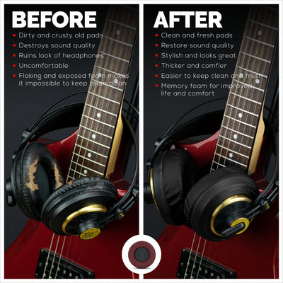 Headphone Memory Foam Earpads - Round - Perforated