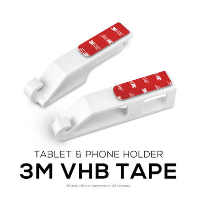 Adhesive Universal Tablet & Phone Wall Mount - Suitable for iPhones, iPads and most Android Phones & Tablets