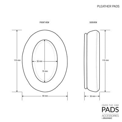 Oval Replacement Earpads - Suitable for many Headphones