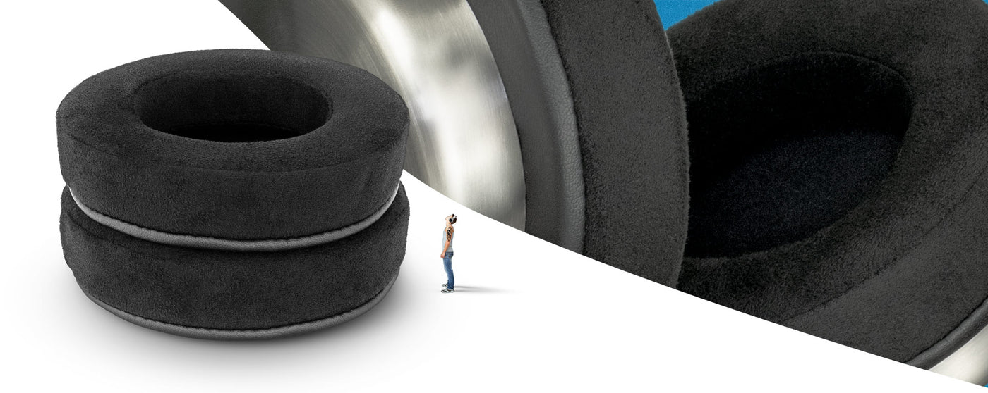 Headphone Memory Foam Earpads XL Size Micro Suede Brainwavz