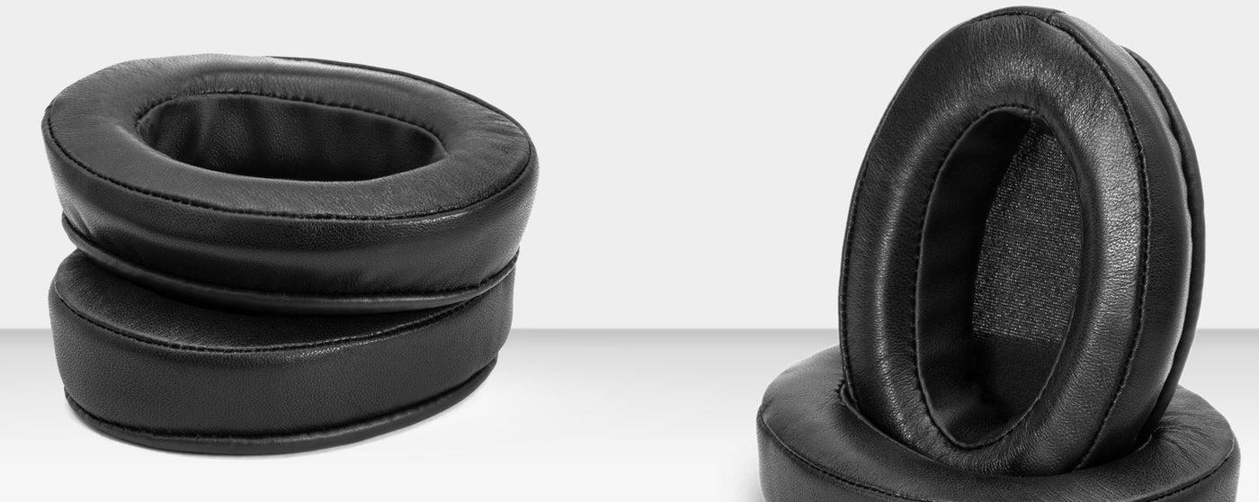 Headphone Memory Foam Earpads Oval Sheepskin Leather