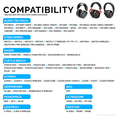 Hybrid Angled Oval Headphone Memory Foam Earpads