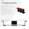 3” Under Desk Laptop & Device Holder Mount, Adhesive & Screw In, Devices upto 3" Like Small Computers Laptops Macbook Surface Keyboard Routers Modems Cable Box Network Switch & More