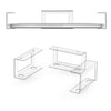 Under Desk Laptop Holder Clear Mount VHB & Screw In Devices like Laptops Macbooks Surface Keyboard Routers Modems Cable Box Network Switch & More
