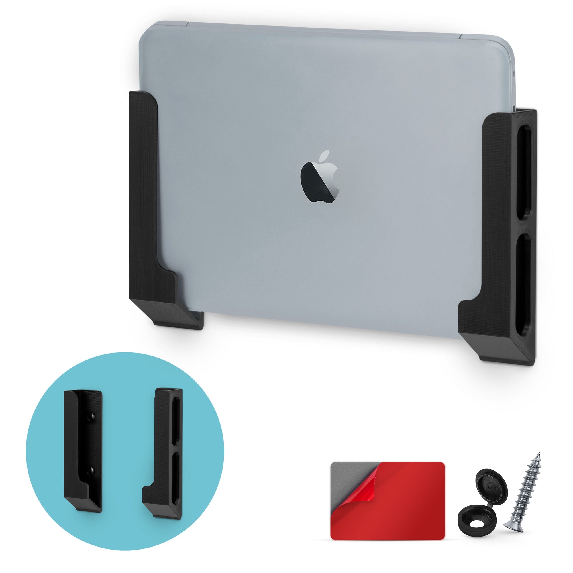 Vertical Laptop Holder Wall Mount with Adhesive Screw In Devices upto 1.2 31mm For Laptops Macbooks Surface Keyboard Switch Tablets More Brainwavz India