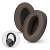 Headphone Memory Foam Earpads - Oval - Angled PU Leather (Various Colours)