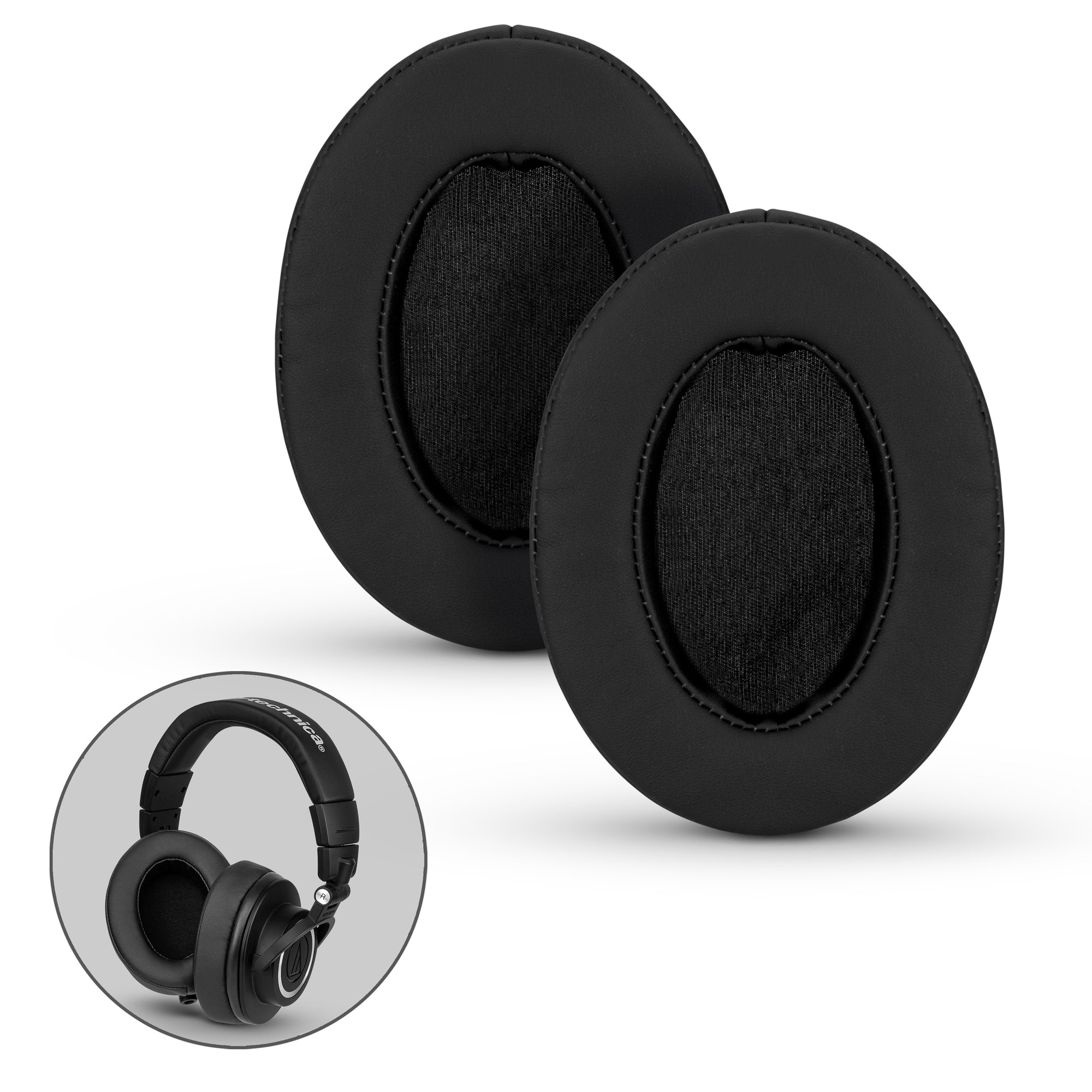 Leather sales headphone pads