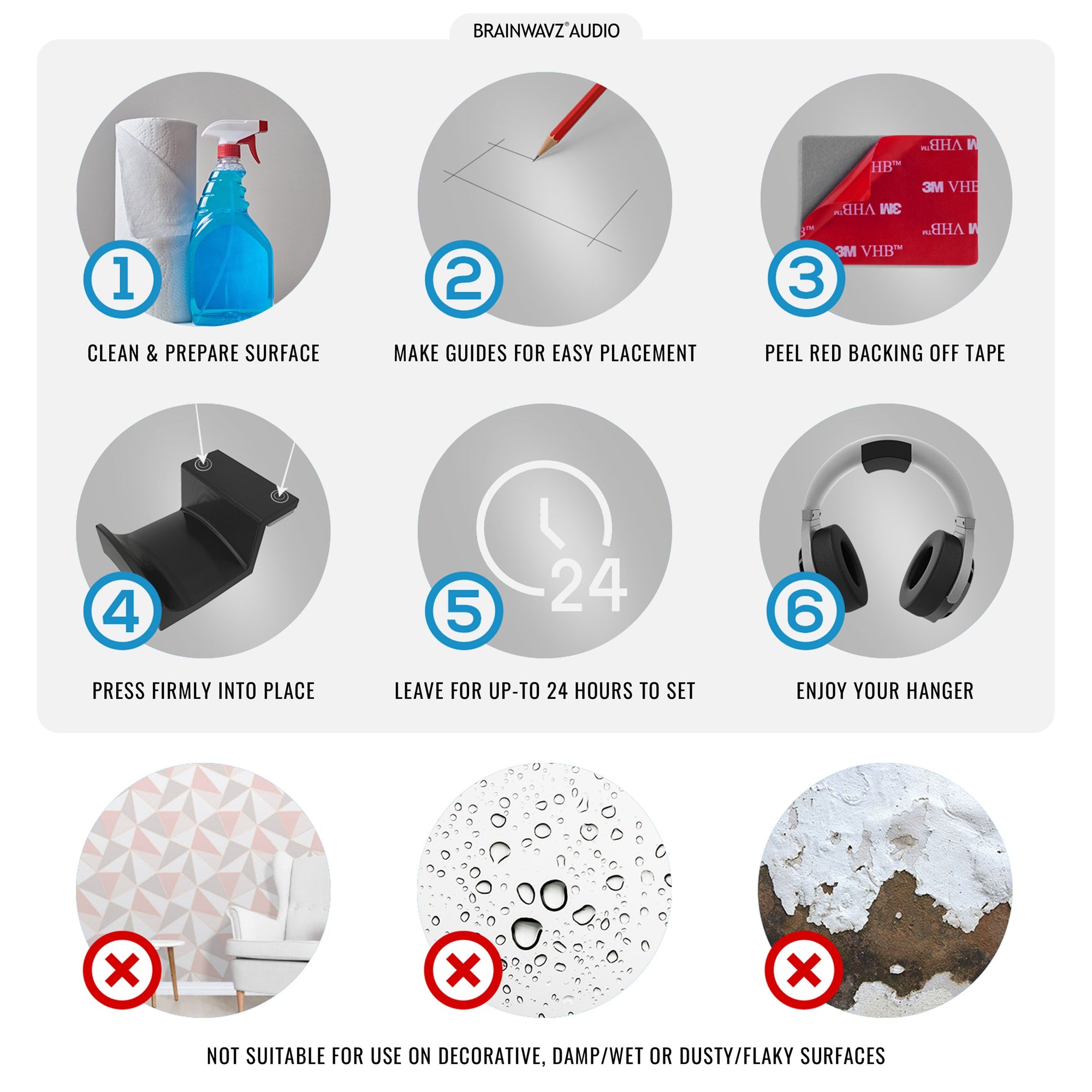 Brainwavz ROOST- Headphone Hanger - Various Sizes