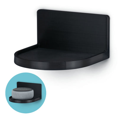 Screwless Round Floating Shelf (CF125) for Security Cameras, Baby Monitors, Speakers, Plants & More (118mm / 4.6” x 108mm / 4.2”)