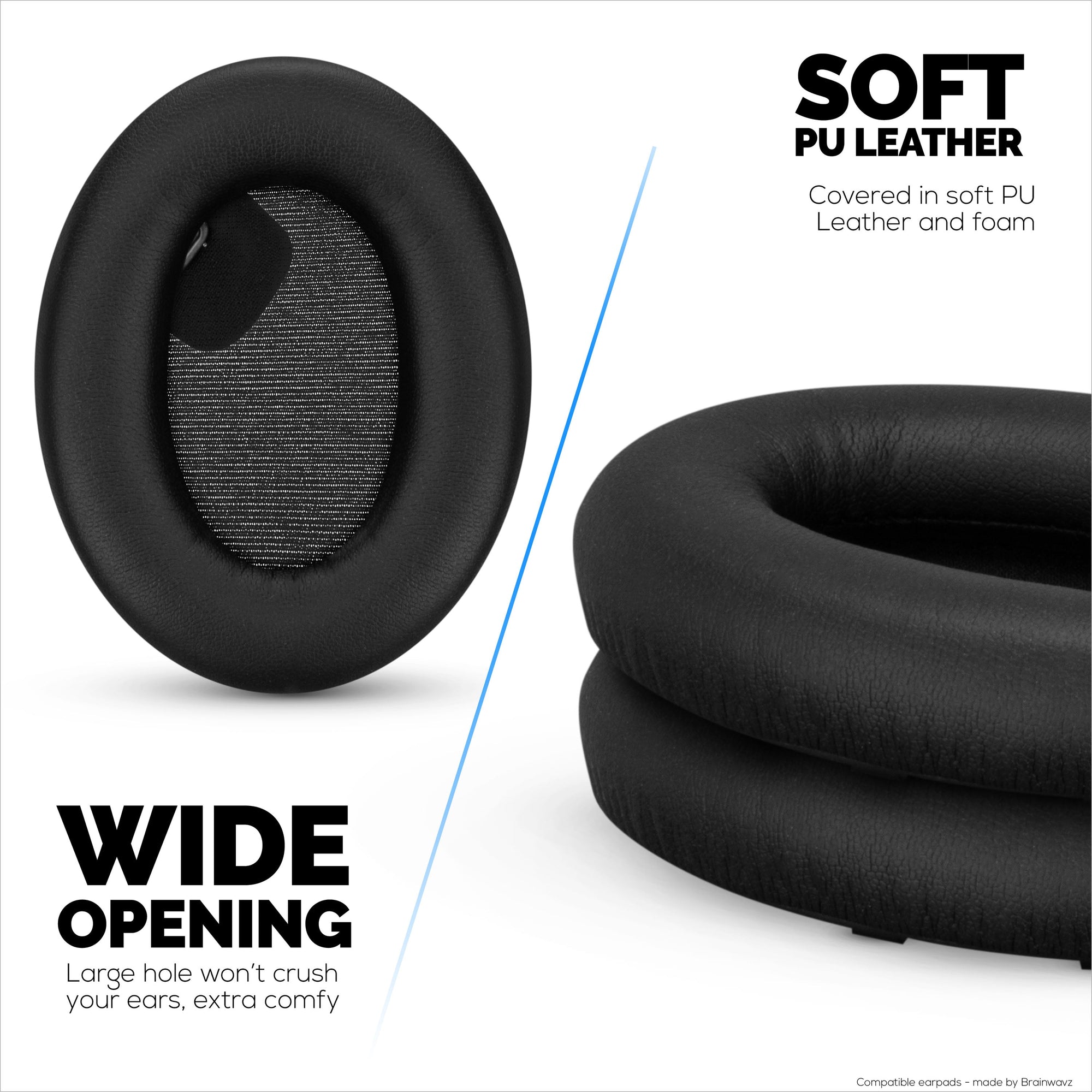 Sony WH-1000XM4 Replacement Earpads - Soft PU Leather & Memory Foam Ear Pad Cushions For Extra Comfort, Easy & Quick Installation