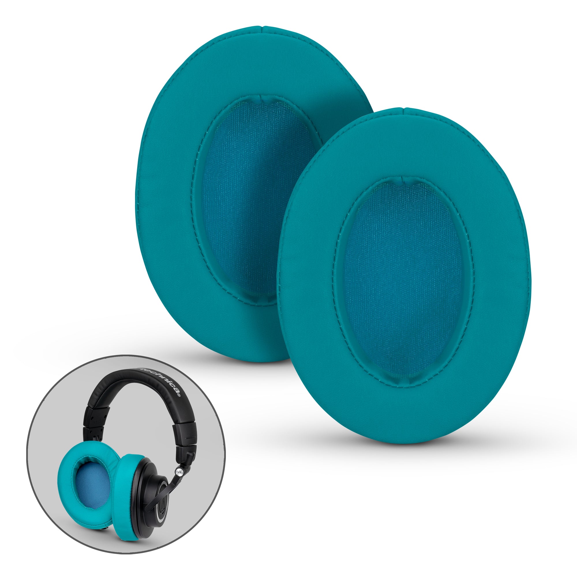 Headphone Memory Foam Earpads Oval PU Leather Various Colours