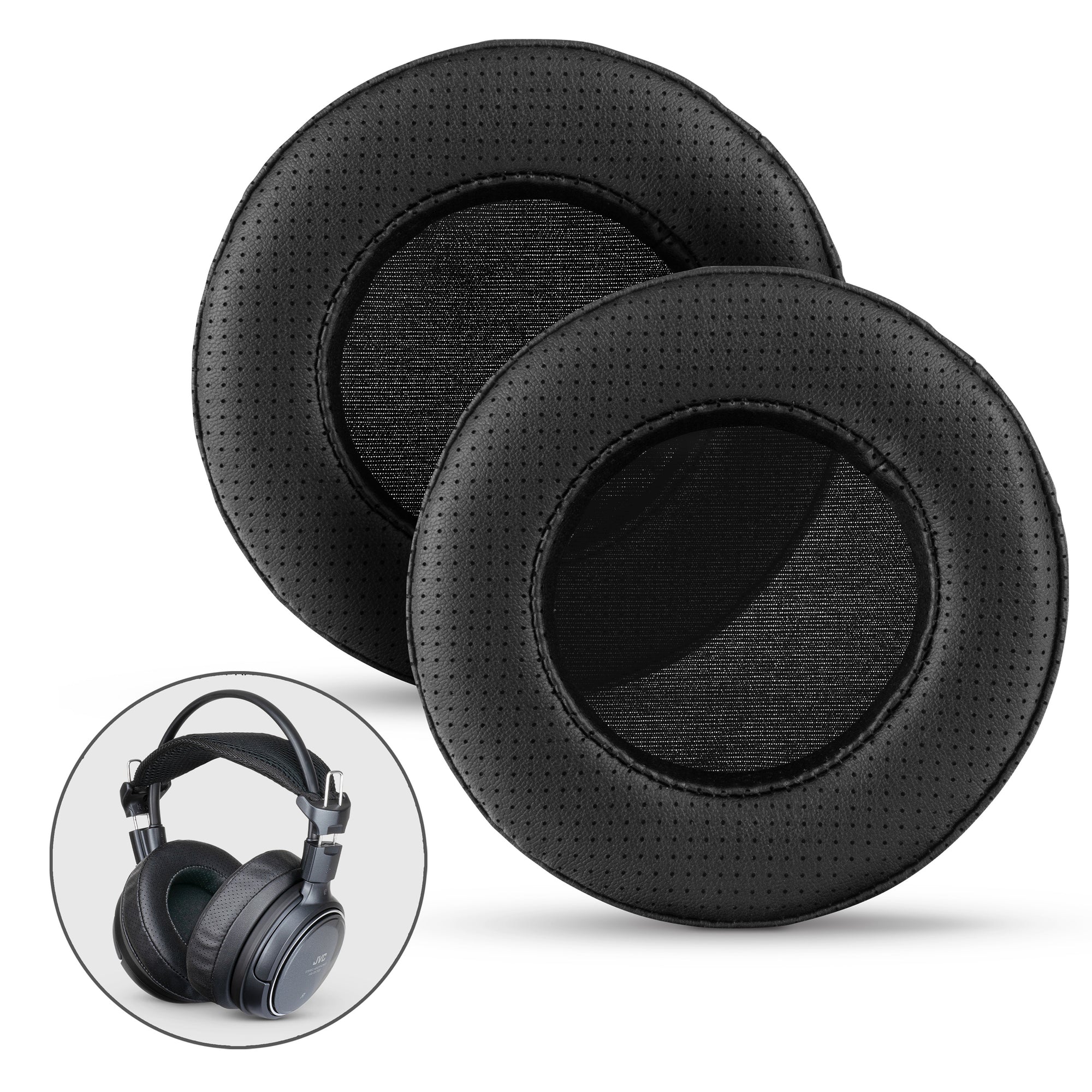 Headphone Memory Foam Earpads XL Size Perforated PU Leather